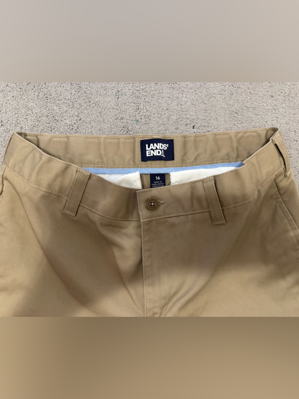 Lands' End Boy’s Khaki Chino Pants - EUC - Tan - Picture 4 of 7